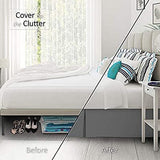 Pleated Bed Skirt, Easy Fit Bed Skirt, 14 Inch Tailored Drop Bed Skirt
