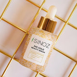 Sinoz 24K Gold Facial Serum: Anti-Aging, Collagen & Hyaluronic Acid Serum for Radiant, Firm, and Hydrated Skin - All Skin Types