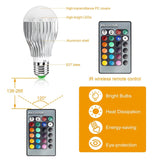 9W LED Light Bulb E27 RGB Lamp