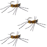 3 Pack Pat's Rubber Legs Tungsten Jig Coffee/Tan Euro Nymph Size 6