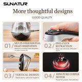 SUNATUR 300W Electric Hand Mixer - 5-Speed Egg Beater with Storage Base&Stainless Steel Attachments