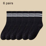 Crew Socks Breathable Mid Tube Sports Socks 3-6 Pairs