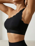 Summer Solid Color One Shoulder Strap Women Bra Thin Cup Wireless Push Up Bralette Comfort No Lining Daily Wear