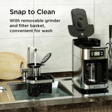 Petrus Automactic Coffee Machine Drip Coffee Maker Stainless Steel 10-cup With Built-In Grinder and Brew Strength Control
