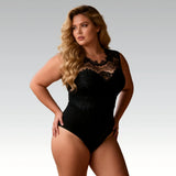 Big Size Lace Bodysuit Women Top Sexy Female Jumpsuits Lingerie Underwear Open Crotch Teddy Femme Overalls Hollow Body Suit 3XL