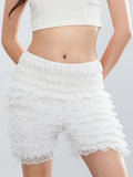 Fashion Women Ladies Solid Lace Frilly Ruffle Knicker Underwear Short Pants Safety Shorts