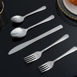HANSMART 60Pcs Stainless Steel Flatware Set Dishwasher Safe