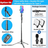 Roreta K28 Long Wireless Selfie Stick Tripod Stand Foldable Monopod With Remote shutter For Smartphones TIKTOK Shooting Live