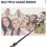 Roreta 2024 NEW Bluetooth Selfie Stick  Foldable Wireless Tripod with Bluetooth Shutter Monopod Live Photograph for iphone