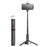 Q12S Foldable Wireless Selfie Stick Bluetooth Monopod with Remote Shutter Fill Light Tripod for iPhone Android Huawei 2024 NEW