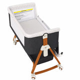 Portable Baby Bassinet 3-In-1 Foldable Crib With Rocking