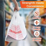 Heavy Duty Thank You T-Shirt Bags HDPE 1000 Count Bulk