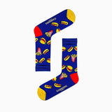 Carnaval Novelty Fast Food Socks Set - 5 Pairs of Comfortable Cotton-Themed Socks for Everyday Wear