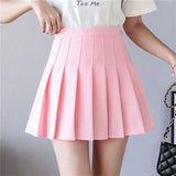 White Women Pleated Skirts Summer High Waist Zipper Girls Dancing JK Mini Skirts Black Fashion Student A Line Faldas 2024