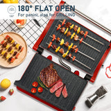 Suslas Cooking 1000W Panini Press Grill Nonstick Plates 2 Slice
