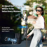 Selfie Stick Tripod for Phone AI 360 Rotation Face Tracking Gimbal Stand Smartphone Camera Monopod Holder 1630mm Quadruped