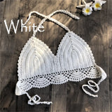 S - XL 9 Colors Crochet Knitted Bikini Top Female Swimsuit Women Swimwear Bather Bathing Suit Swim Hollow Out Beach Top V4194