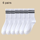 Crew Socks Breathable Mid Tube Sports Socks 3-6 Pairs