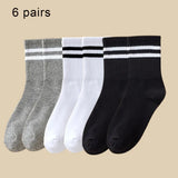 Crew Socks Breathable Mid Tube Sports Socks 3-6 Pairs