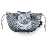 ABQR Cat Shape Cosmetic Bag Multifunctional Beauty Bag Dustproof Large-Capacity Ladies Travel Makeup Case Girl Makeup Bag A