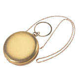 ABQR Round Shaped Women Evening Bags Diamonds Simple Clutches Chain Shoulder Bags Gold