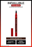 L'Oreal Paris Infaillible Faux Brow: Ultra-Fine Dark Brunette Eyebrow Pencil for Natural, Long-Lasting Definition