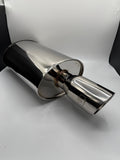 SPDZ1 World Spec 2.5 Inch Muffler Oval 2.5" Inlet 3.5" Outlet