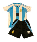 Kids Messi Jersey Kit - Argentina Black Shorts Version Soccer Jersey Set