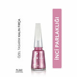 Flormar Pearly Nail Polish - Fuschia Flower: Shimmering, Long-Lasting, Chip Resistant, High Pigment Color