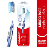 Colgate Advanced Manual Toothbrush with Micro-Fine Bristles - Gentle on Gums, Deep Cleaning