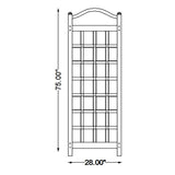 76-inch Tall Mocha Tan Brown Vinyl Garden Trellis