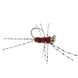 3 Pack Pat's Rubber Legs Tungsten Jigged Brown Euro Nymph Size 6