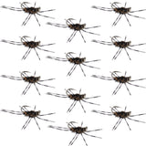 Barbless Pats Rubber Legs Tungsten Coffee/Black Euro Nymph 12 Flies #6