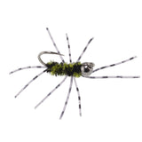 3 Pack Pat's Rubber Legs Tungsten Jigged Black/Olive Euro Nymph Size 6