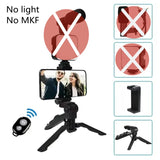 Smartphone Vlogging Kit With Tripod Phone Holder Mini Microphone LED Fill Light Starter For TikTok Live Stream Video YouTube