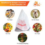 Heavy Duty Thank You T-Shirt Bags HDPE 1000 Count Bulk