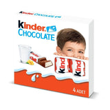 Kinder Milk Chocolate Bars with Creamy Filling 50g 4-Pack