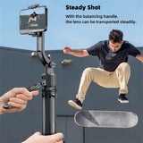 Selfie Stick Tripod for Phone AI 360 Rotation Face Tracking Gimbal Stand Smartphone Camera Monopod Holder 1630mm Quadruped