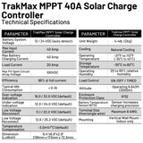 TrakMax MPPT 40A Solar Charge Controller