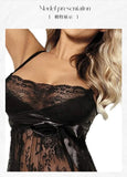 ohyeah Women Plus Size Lingerie Eyelash Lace Babydoll Nightgown Big Size Sleepwear Mesh Chemise Boudoir Nightdress