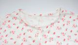 Ahagaga Casual Women Playsuits O-Neck Regular Long Sleeves Print Single Breasted Skinny Homewear Floral Sweet Femlae Rompers
