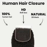 Afro Kinky 6x6 HD Lace Human Hair Closure