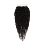 Afro Kinky Curly 4x4 Transparent Lace Human Hair Closure