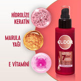 Elidor Brazilian Keratin Therapy Heat Activated Hair Treatment - Smooths Frizz, Repairs Damage, & Straightens - Keratin & Marula Oil Infused, 90ml
