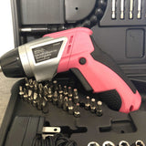 3.6 Volt Lithium-Ion Rechargeable Screwdriver with 45 Piece Accessory Set - Pink DT4944P