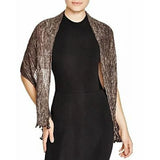 Aqua Shimmering  Crinkle Silk Blend Evening Wrap
