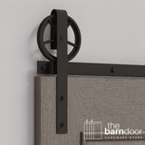 Wagon Wheel Heavy Duty Sliding Barn Door Hardware Kit