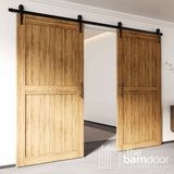 Arrow Black Single Track Barn Door Hardware Kit
