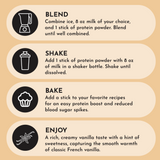 French Vanilla Protein Powder Stick