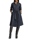 Lauren Ralph Lauren Denim A-Line Shirtdress – Dark Rinse Wash, Size 2